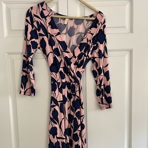 Pinkblush Flower Wrap Dress